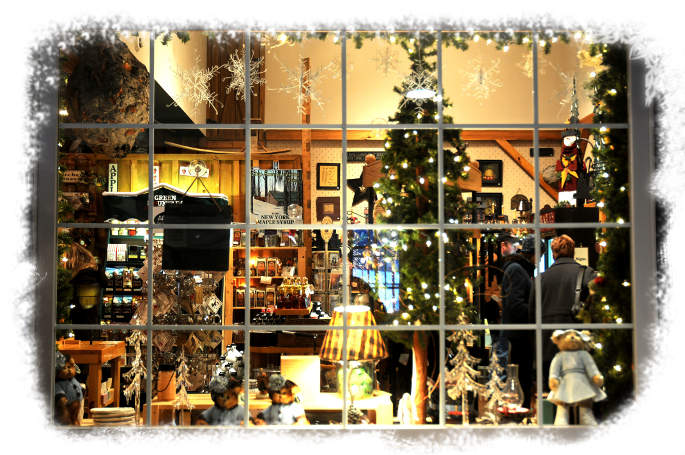 View of Store through window